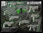 AMAZING ARMORY - 2010 Various Guns Set 8pcs +1 UnKnow Pack #MG [ masterpieces ]